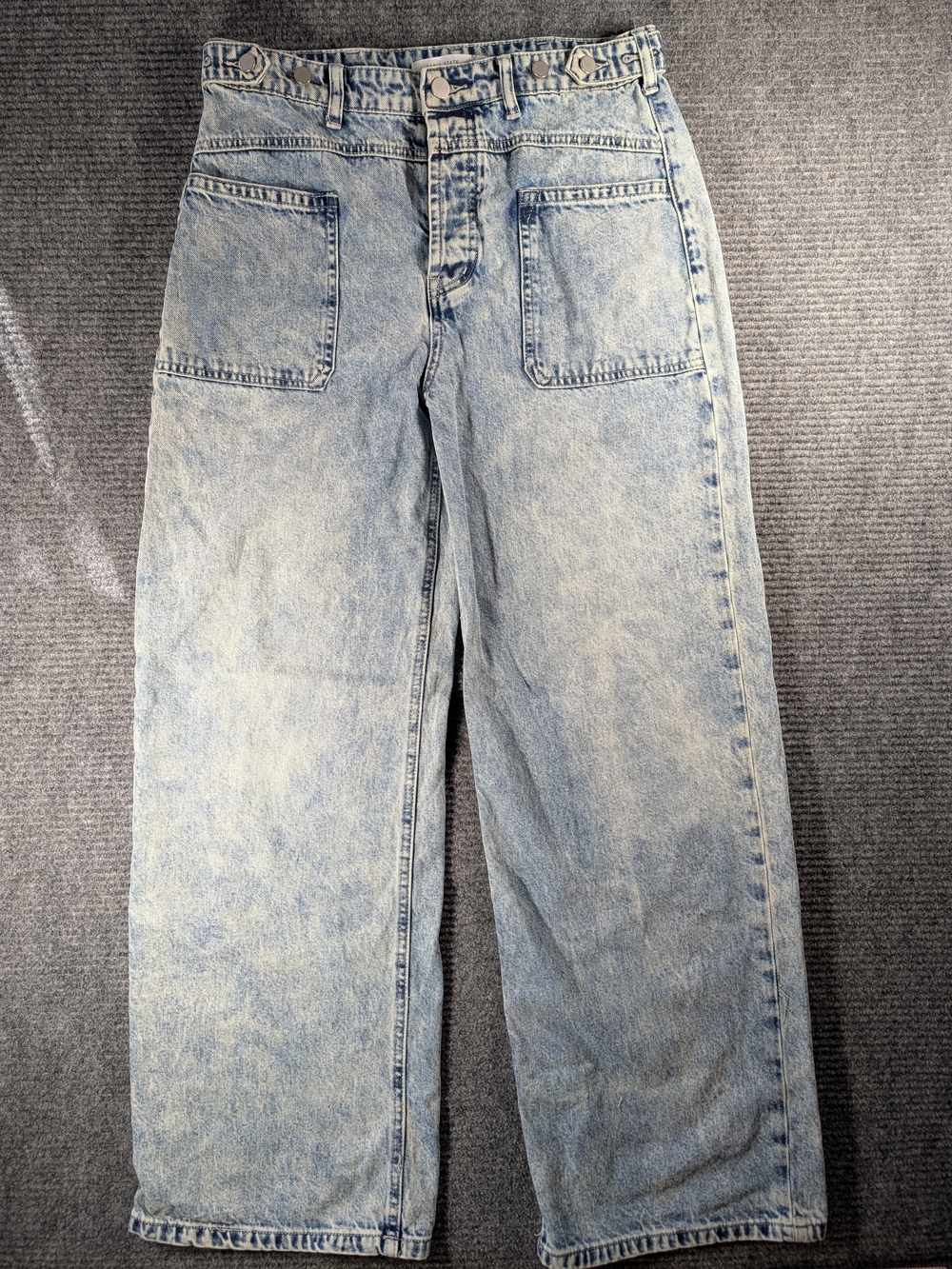Altar'd State Baggy Wide-leg High-rise Light Acid Wash Jeans Women's 29